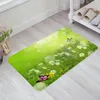 Carpets Butterfly Green Plant Flower Daisy Kitchen Floor Mat Living Room Decor Carpet Home Hallway Entrance Doormat Anti Slip Rug