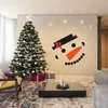 16 stks/set Kerst DIY Stickers Set Voor Garagedeur Sneeuwpop Gezicht Decoraties Decals (Niet Magneten) Garagedeur Muurschilderingen Cover Sticker Kerst Outdoor Vakantie Decor