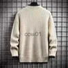 Męskie swetry 2023 NOWOŚĆ WITY HARAJUKU SWEATER MĘŻCZYZN MĘŻCZYZN Casual O-Neck Pullover High End Men Sweters Męs