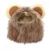 Dog Apparel Funny Cute Pet Lion Mane Costume Autumn Winter Wig Cap Hat For Cat Halloween Xmas Cosplay Clothes Fancy Dress With Ears S-L