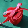 Velvet Ring Box Heart Form Double Ring Boxes Display Holder Jewel Case For Propoal Engagement Wedding Nppch