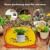 Flores decorativas casa tapete de plantio à prova dwaterproof água interior suculenta vaso reutilizável jardinagem transplante jardim flor acessório