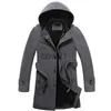 Misto lana da uomo Cappotto invernale in lana spessa con cappuccio in pile da uomo 2021 Cappotto lungo trench in lana nuovo di zecca Cappotto tascabile casual con cappuccio rimovibile J231014