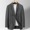 Blazer Masculino De Couro Falso De Alta Qualidade Versão Coreana Tendência Elegante Moda Simples Negócios Casual Festa Melhor Homem Cavalheiro Terno Jaqueta J231014