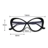 Lunettes de soleil grandes lunettes de lunettes optiques surdimensionnées pour femmes rétro lunettes d'ordinateur bloquant la lumière bleue lunettes de luxe œil de chat lunettes unies