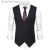 Men's Vests Slim Fit Mens Suit Vest Casual Suit Vest Man Black Formal Businss Vest Arrival Vests Waistcoat Gilet Homme VestL231014