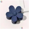 Cartoon Accessories 25 Colors Flower Shaped Hair Clips Clamp Lady Middle Size Plastic Claws Female Flowers Scrunchies Ponytail Pure Co Dheym