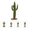 Decorative Flowers False Cactus Desert Green Model Mini Desk Dollhouse Garden Ornaments Pvc Table Decor