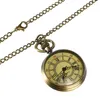 Hanger Kettingen Vintage Brons Glas Steampunk Zakhorloge Ketting Retro Antieke Sieraden Geschenken