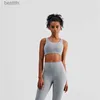 Ensembles actifs Femmes Fitness Yoga soutien-gorge nouveauté haute Push Up U dos hauts rembourré vêtements de sport pour filles tissu doux respirant séchage rapide Gym WearL231014