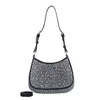 Brand Nylon Designer Hobo Bag Luxury Underarm Shoulder Bags Bling Bling Sparkling Beads Rhinestone Hobos Purse Fashion Women Underarm Handbag Evening Totes Bag