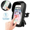 Supporto per telefono da bicicletta impermeabile da 6,4 pollici Supporto per borsa da manubrio per moto Custodie per borsa universale per scooter da bici Staffa per cellulare per GPS mobile da 4,5-6,4 pollici