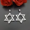 Collares colgantes Estrella de David Israel Collar de cadena Mujer Acero inoxidable Judaica Color plata Je Hombres JewelryPendant241l