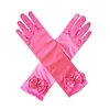 القفازات للأطفال 8PAIR BOW KNOT PERVIESS PRINCESS DISTORIES SATIN GLOVES 231013