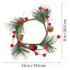 Castiçais 4 Pcs Guirlanda de Natal Pendurado Grinaldas Decoração de Casa Itens Decorativos Videira Pinhas Mesa de Jantar