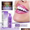 Dentes Branqueamento V34 Mousse Corretor de Cor Remove e Hálito Fresco Limpa A Mancha Manchas Dente Oral Tootaste Gota Entrega Saúde Dhgjc