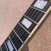 Guitarra elétrica personalizada com escala de jacarandá, cor verde explosão, top de bordo acolchoado, hardware dourado, frete grátis
