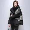 Women's Down Parkas 2023 Women Jacket Winter Coat Kvinnlig varnar Tjock Loose Large Size Outwear Little Bear Splice Hooded Overcoat SL 231013