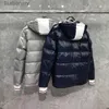 Men's Down Parkas Men's Jacket Winter Down Jacket Fashion Brand Coat Solid Navy Down-Filled Matte Nylon Casual Winter Warm TB JacketsL231014