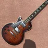 Aangepaste elektrische gitaar voor de linkerhand, Cloud Maple bovenblad, Brown Burst Abalone ingelegde palissander toets, fretsbinding, Tune-o-Core 00