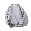 Felpe con cappuccio da uomo Felpa con cappuccio tinta unita pesante Felpa a maniche lunghe in cotone tinta unita Basic Warm Spring Pullover allentato Streetwear E167