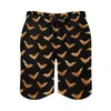 Men's Shorts Halloween Board Spooky Bat Print Fashion Beach Male Custom Sports Fast Dry Swimming Trunks Gift