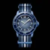 2024 Sports Automatic Mechanical Men's Watches Bio Ceramic BP United Five Oceans Watch Transparent Back Luminous World Time