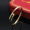 Nail Bracelet Designer Bracelets Luxury Jewelry for Women Fashion Bangle Titanium Steel Alloy Gold-plated Craft Never Fade Not Allergic Wholesale Car Large Q3 M5LV