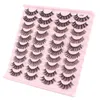 Épais Faux Vison Faux Cils Moelleux Désordre Entrecroisé À La Main Réutilisable Multicouche Faux Cils Extensions Bande Cils Yeux Accessoire De Maquillage