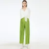 Kvinnor Pants Capris Miyake plus storlek Kvinnors raka veckade byxor Autumn Winter Korean Fashion Women's Trouser2119