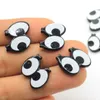 Decoratieve Bloemen 50/100 Stuks Paren Plastic Cartoon Ogen Speelgoed Googly Cabochon Platte Achterkant Boog Versiering Haar Centrum 3 15 17 Mm