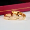 Gold rings luxury ring mens ring Designer luxury ladies with diamond fashion ring classic jewelry 18K gold plated rose wedding wholesale adjustable P2