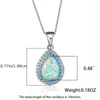 Chaînes Mode Opal Cristal Goutte D'eau Charme Pendentif Collier Brillant Clavicule Chaîne Pour Femmes Filles Cadeaux De Fête Bijoux Dz844