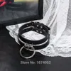 100% Handcrafted Caged Top Choker Real Leather BDSM Collar O-Round Fetish Cosplay Costume Choker Necklace313p