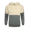 Hoodies masculinos 2024 outono e inverno hoodie esportes camisola retalhos solto ajuste masculino jaqueta com capuz drawsting roupas