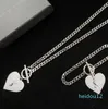 Серебряное ожерелье с подвеской в виде сердца для молодых дам, винтажное персонализированное ожерелье из нержавеющей стали, простая персиковая подвеска, модная цепочка, ювелирные изделия
