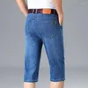 Mäns shorts 2023 Summer Classic Fashion Solid Color Thin Denim Casual Loild Large Size 29-42 Hög kvalitet