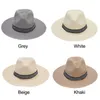 Beretten brede rand hoed vrije tijd zomer cap fedora reis zon voor vrouwen mannen eenvoudige stijl sombreros para mujer el sol sol sol sol