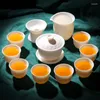 Teegeschirr Sets Reise Chinesischen Tee-Set Zubehör Tassen Infuser Gaiwan Luxus Traditionellen Juego De Te Teekanne Keramik AB50TS