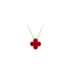 18K Gold Plated Necklaces Luxury Designer Necklace Four-leaf vanly cleefly clover Fashion Pendant Necklace Wedding Party Jewelry High Quality Jewelry 40cm+5cm