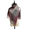 Sciarpe Sciarpa scozzese Donna Autunno e inverno Cashmere Femminile Stile britannico Scialle con frange Lady Fashion Wraps