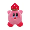 INS – porte-clés en peluche Kirby aux fraises, mignon, bijoux pour sac à dos d'école, ornement, jouet pour enfants, cadeaux d'environ 12cm