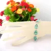 Pulseira de prata natural verde espinhal pedra jóias feminino pulseira grande pedra casamento bracelet
