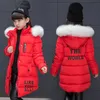 ダウンコート冬の暖かいジャケットガールズファッションファーフード付き子供の女の子の防水性アウトウェアキッズコットンラインパルカス231013