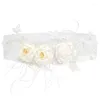 Belts SISHION Wedding Belt White Flower Feather Sash Woman Party Prom Decoration Bridal Dress Accessories SCM0315