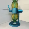 NEW Four colors pineapple head shape Hookahs Custom 360 Rotating Aluminum Alloy Glass Gravity hoodah Bong glass and pineapple glass