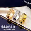 Designer C xiaoxiangjia titanium stål ananas diamantmönster ring populärt netto rött rostfritt stål ring smycken matring för män och kvinnor