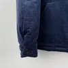 Den senaste vinterdesignjackan högkvalitativ corduroy material USA -storlek enkelbröst kappa lyx varumärke highend mens jackor