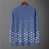 2024 Heren dames designer sweatshirt Gradient Letter Printing Trui met ronde hals zwart blauw M-3XL