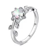 10 Pieces 1 lot Trendy Wedding Jewelry Fire Opal Gems Silver Rings Russia American Australia Women Rings Jewelry Gift232D